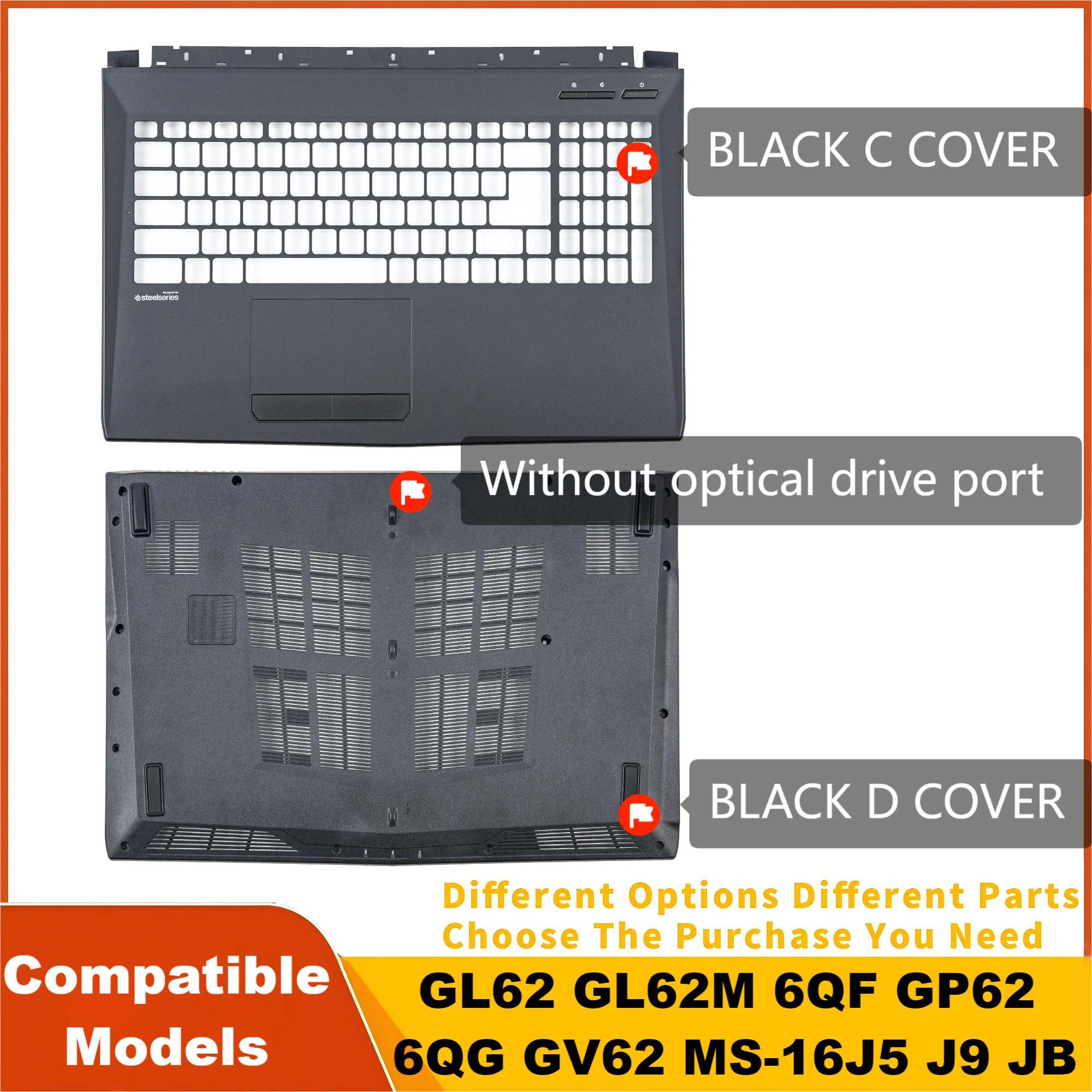 COVER For GL62 GL62M 6QF GP62 6QG GV62 MS-16J5 MS-16J9 MS-16JB plam rest Bottom Non Optical Drive Port plastic case
COVER For GL62 GL62M 6QF GP62 6QG GV62 MS-16J5 MS-16J9 MS-16JB plam rest Bottom Non Optical Drive Port plastic case
