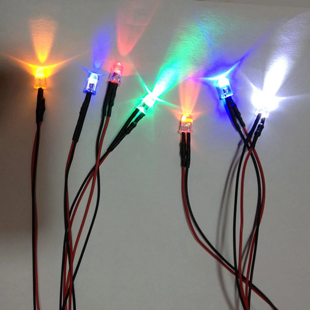 50PCS 12V Light-emitting Tube with a Line 5mm Light-emitting Diode LED Beads for Toy Car Decor (Red Yellow Blue Green White)
50PCS 12V Light-emitting Tube with a Line 5mm Light-emitting Diode LED Beads for Toy Car Decor (Red Yellow Blue Green White)
