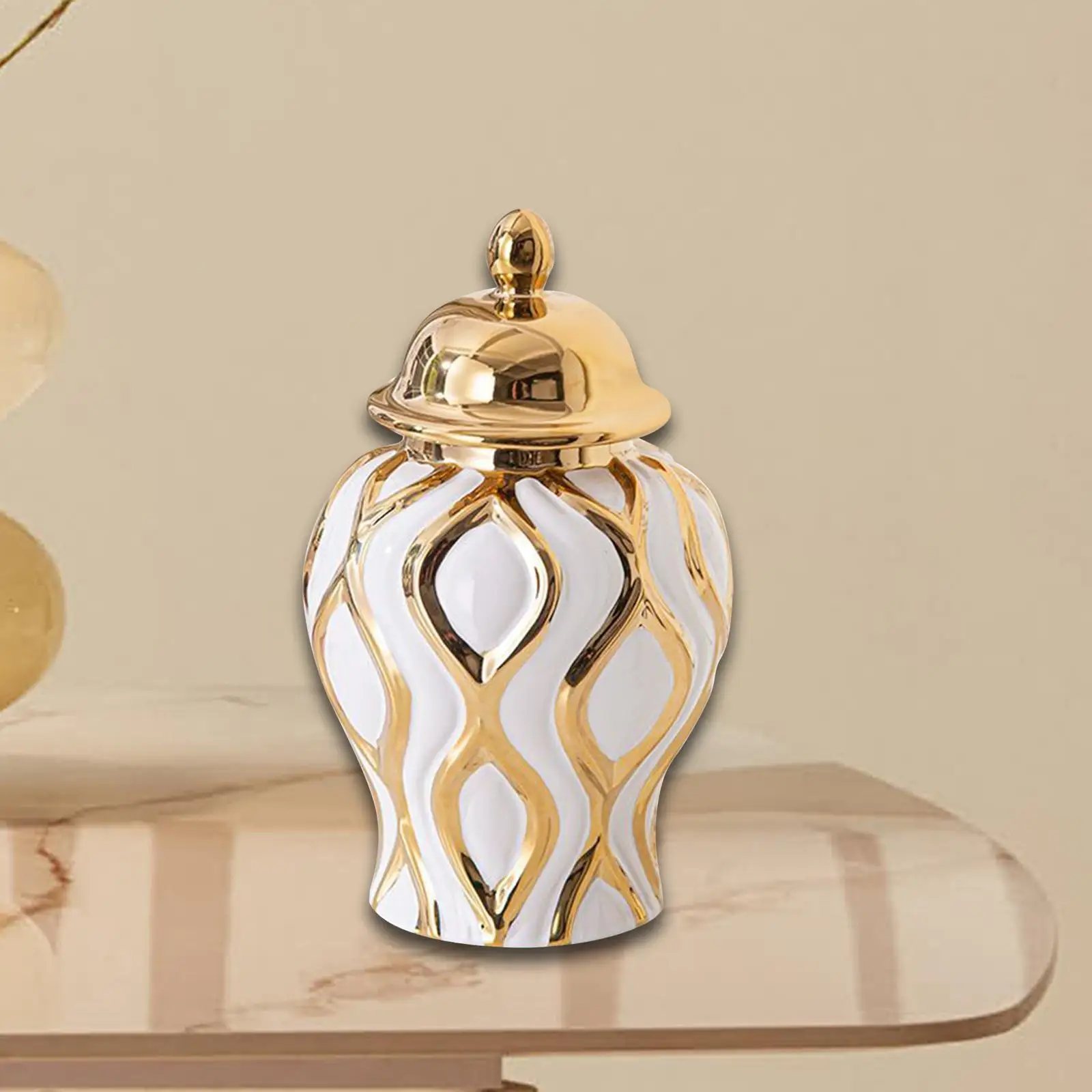 Porcelain Ginger Jar Ceramic Vase Flower Arrangement Versatile Decorative Jar for Living Room Home Party Bedroom Birthday
Porcelain Ginger Jar Ceramic Vase Flower Arrangement Versatile Decorative Jar for Living Room Home Party Bedroom Birthday