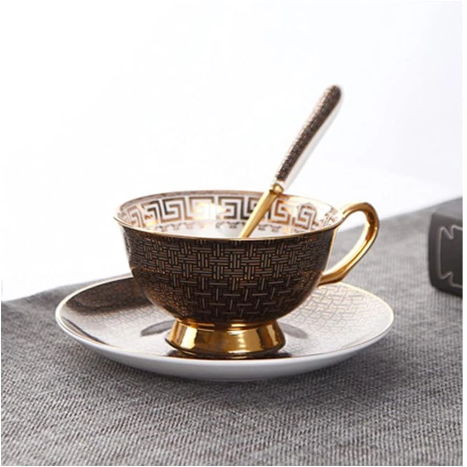 Elegant and Sophisticated Porcelain Tea Cups and Saucer Sets - Stylish Coffee Cup Set for Mom, Dad, Men, and Women - 6.8 Oz Capa
Elegant and Sophisticated Porcelain Tea Cups and Saucer Sets - Stylish Coffee Cup Set for Mom, Dad, Men, and Women - 6.8 Oz Capa