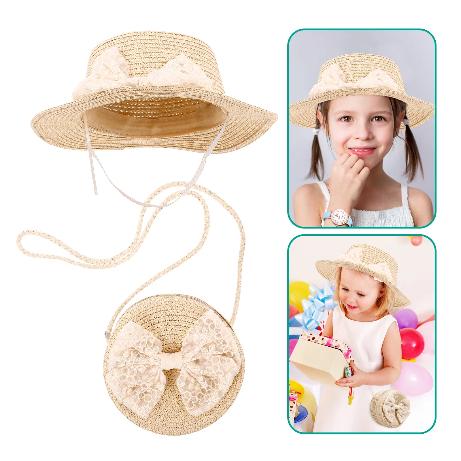 Sun Hat Set Kids Beach Woven Straw Hats Lightweight Comfortable Breathable Cartoon Bowknot Summer Outdoor Travel Camp Fishing
Sun Hat Set Kids Beach Woven Straw Hats Lightweight Comfortable Breathable Cartoon Bowknot Summer Outdoor Travel Camp Fishing