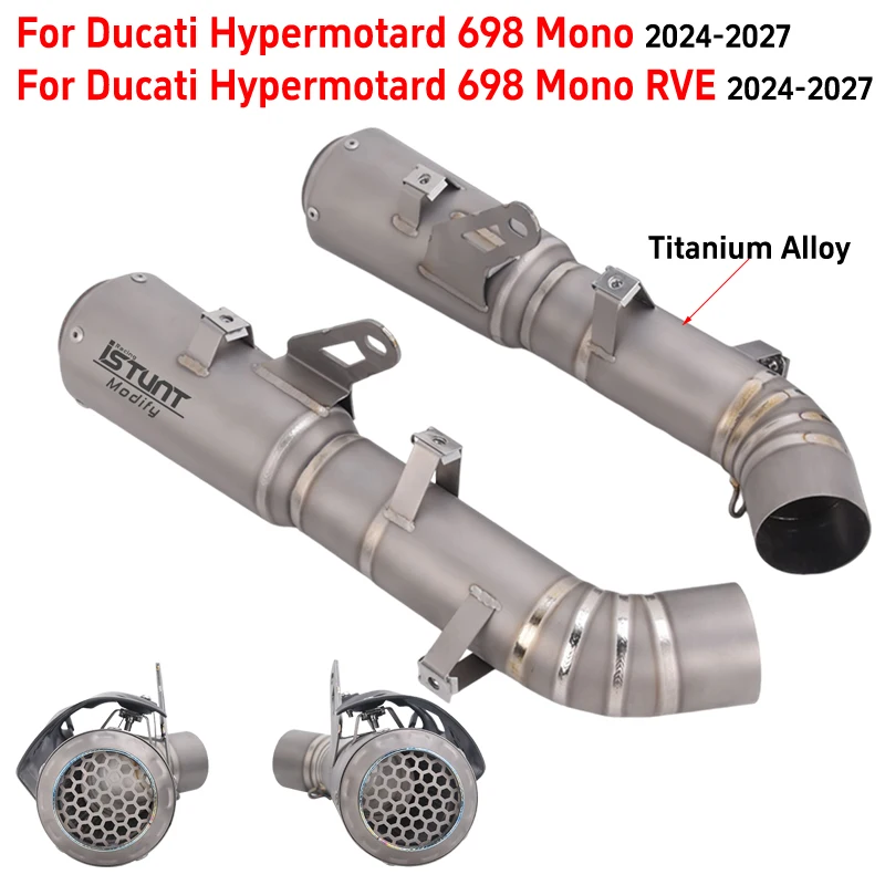 Motorcycle Exhaust System Mid Link Pipe Espace Moto Left Right Muffler Slip On For DUCATI Hypermotard 698 Mono RVE 2024 - 2027
Motorcycle Exhaust System Mid Link Pipe Espace Moto Left Right Muffler Slip On For DUCATI Hypermotard 698 Mono RVE 2024 - 2027