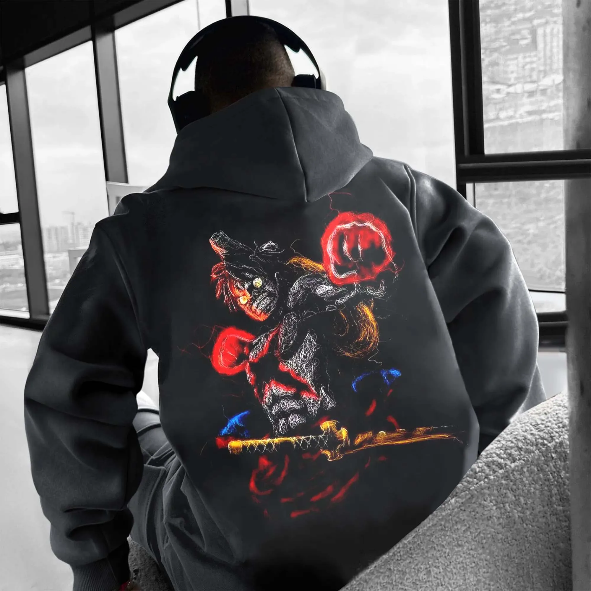 New Bandai Genuine High Quality ONE PIECE Luffy Ace Printed Cartoon Large Size Men's Hooded Sweater Outdoor Casual Loose Top
New Bandai Genuine High Quality ONE PIECE Luffy Ace Printed Cartoon Large Size Men's Hooded Sweater Outdoor Casual Loose Top