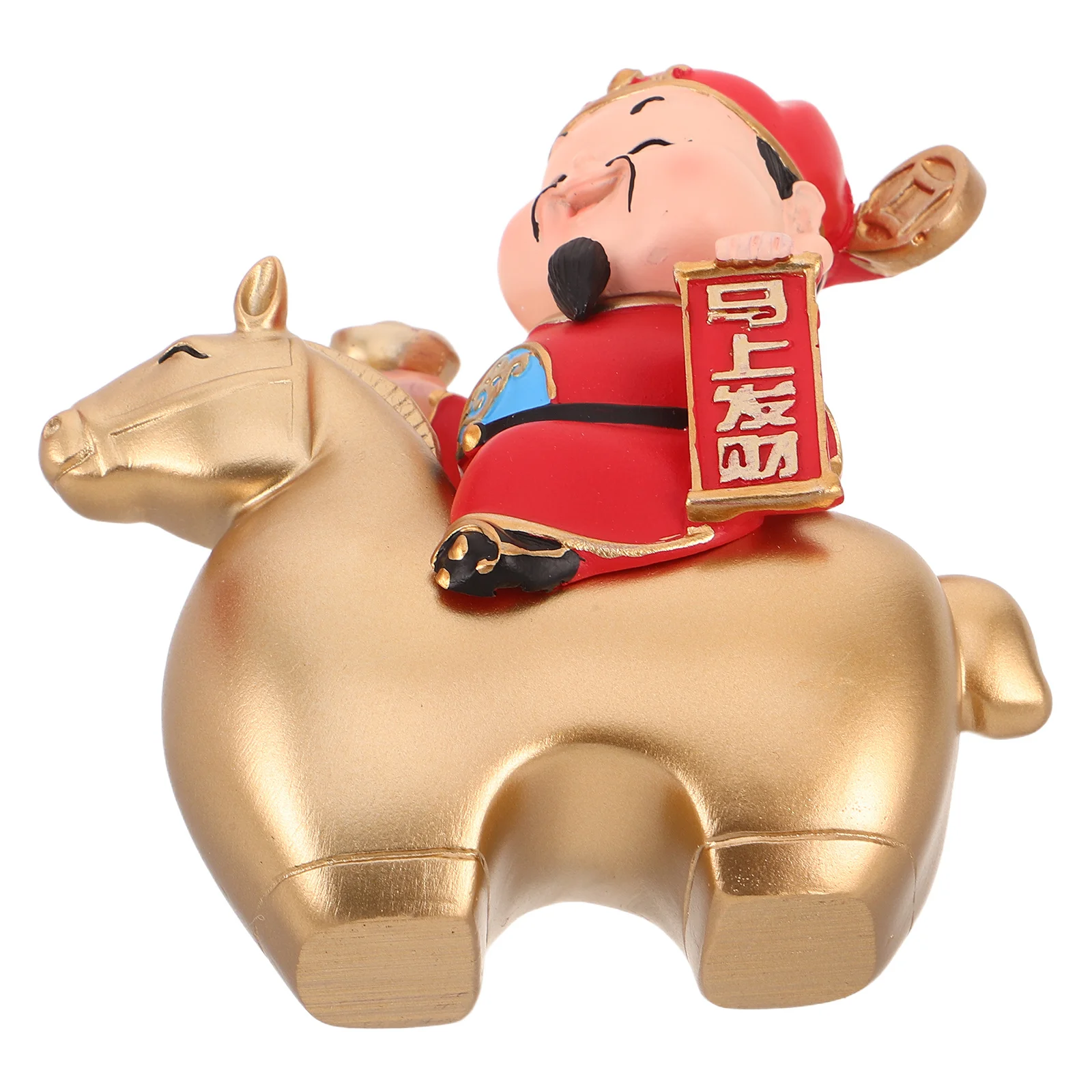 Cai Shen Statue Year of The Horse Decor Resin Lucky God Riding Horse Design Feng Shui Wealth Figure for Home Office Prosperity
Cai Shen Statue Year of The Horse Decor Resin Lucky God Riding Horse Design Feng Shui Wealth Figure for Home Office Prosperity