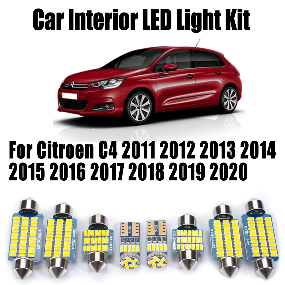 17Pcs Canbus For Citroen C4 2011- 2015 2016 2017 2018 2019 2020 Car Accessories LED Interior Map Reading Dome Trunk Light Kit
17Pcs Canbus For Citroen C4 2011- 2015 2016 2017 2018 2019 2020 Car Accessories LED Interior Map Reading Dome Trunk Light Kit