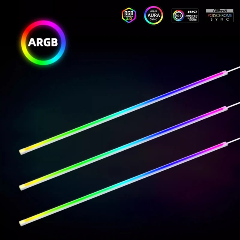 Computer Case Bendable Led Bar 5V ARGB,Support M/B SYNC 400MM PC Atmosphere Lighting Decoration Universal, 1Pce or 2Pcs Pack
Computer Case Bendable Led Bar 5V ARGB,Support M/B SYNC 400MM PC Atmosphere Lighting Decoration Universal, 1Pce or 2Pcs Pack