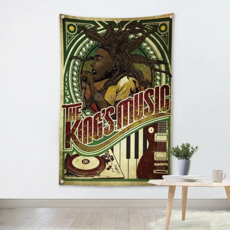 The King's Music Rock Band Hanging Art Waterproof Cloth Polyester Fabric 56X36 inches Flags banner Bar Cafe Hotel Decor
The King's Music Rock Band Hanging Art Waterproof Cloth Polyester Fabric 56X36 inches Flags banner Bar Cafe Hotel Decor