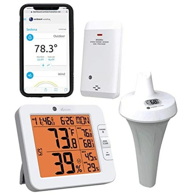 WS-8482-3107 7-канальная метеостанция для удаленного мониторинга Wi-Fi с температурой и влажностью в помещении/на открытом воздухе, Floati
WS-8482-3107 7-канальная метеостанция для удаленного мониторинга Wi-Fi с температурой и влажностью в помещении/на открытом воздухе, Floati