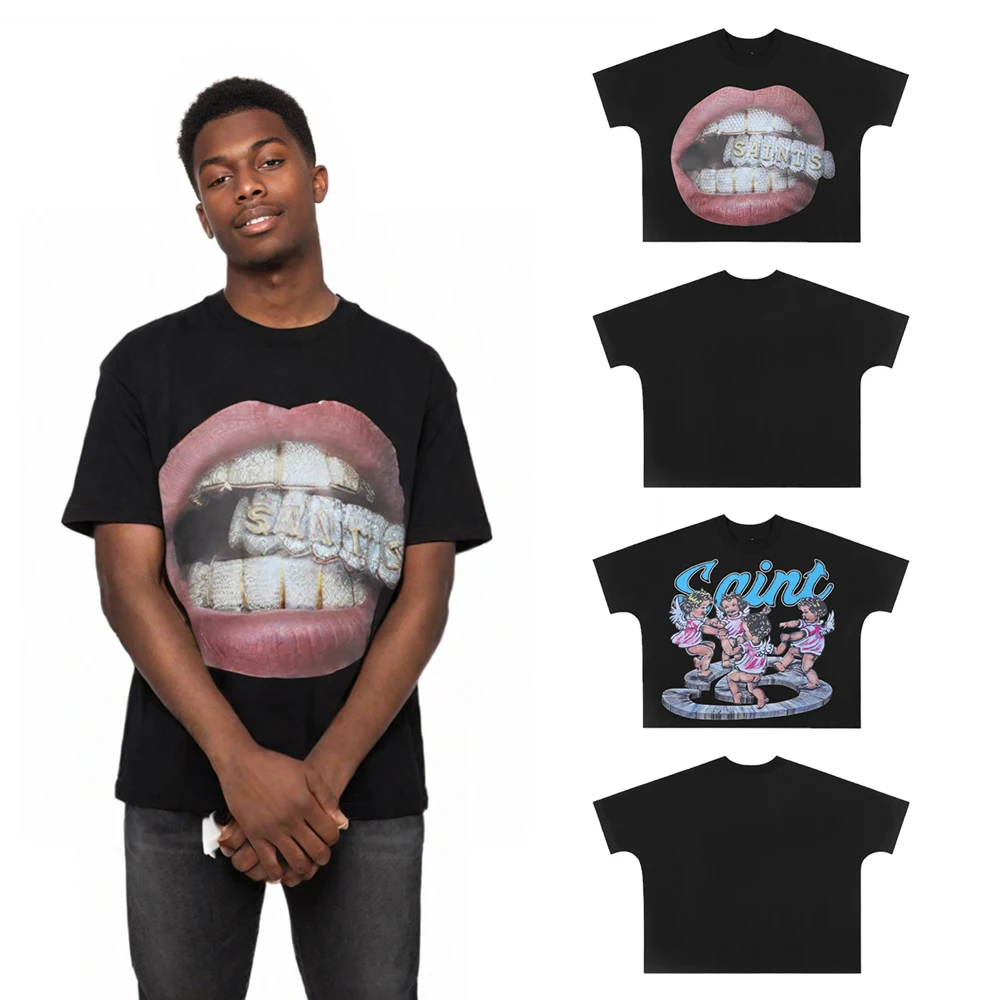 Summer Oversized Men Clothing Short Sleeve Tees Street Wear Saint Graphic Tees Hip-hop Street Style Casual Cotton Men's T-shirts
Summer Oversized Men Clothing Short Sleeve Tees Street Wear Saint Graphic Tees Hip-hop Street Style Casual Cotton Men's T-shirts