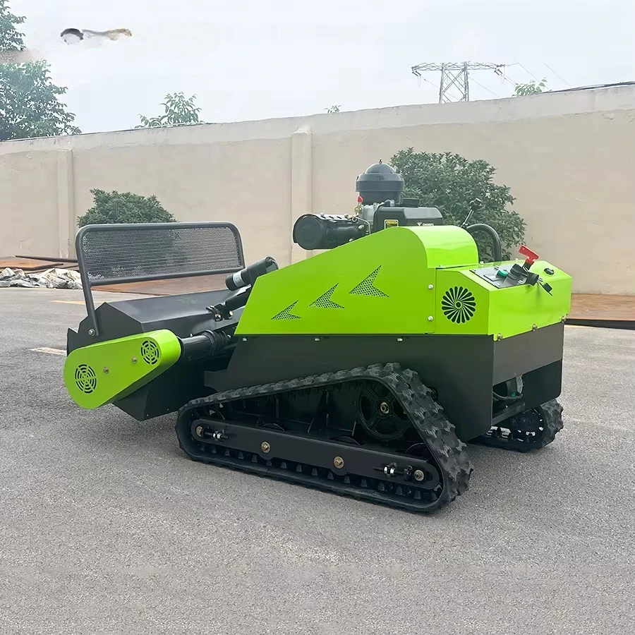 2026-Diesel Engine Small Robot Grass Cutter Cutting Width 800mm Remote Control Crawler Lawn Mower