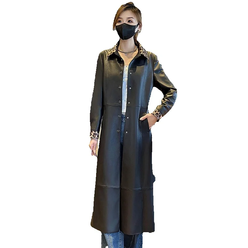 Genuine Leather Jacket For Women's New Year, Top Layer Sheepskin Windbreaker, Long Suit Jacket
Genuine Leather Jacket For Women's New Year, Top Layer Sheepskin Windbreaker, Long Suit Jacket