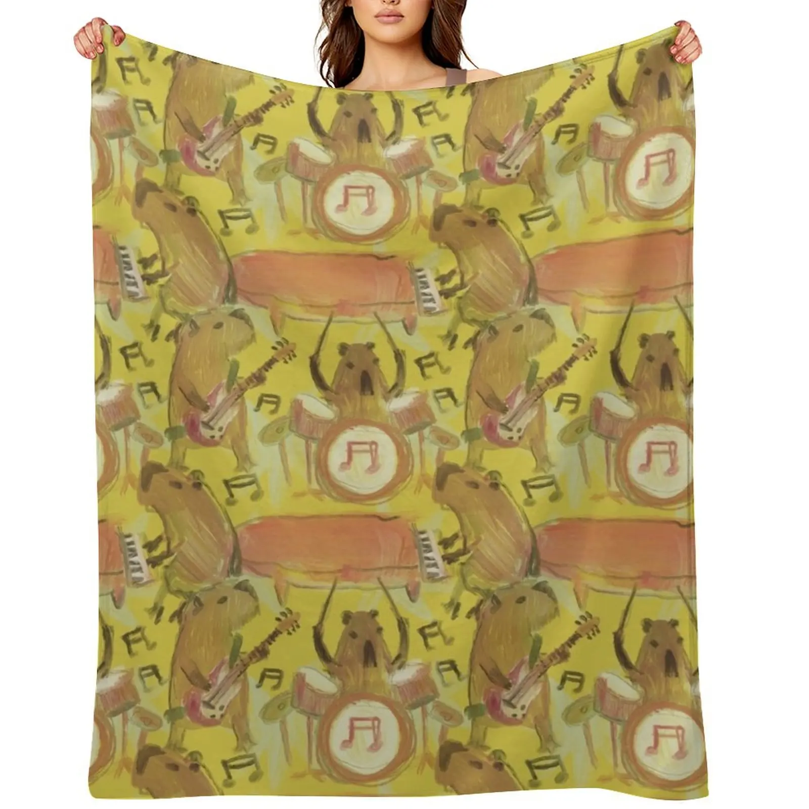 capybaras rock band pattern Throw Blanket wednesday Bed linens Luxury Designer Bed covers Blankets
capybaras rock band pattern Throw Blanket wednesday Bed linens Luxury Designer Bed covers Blankets