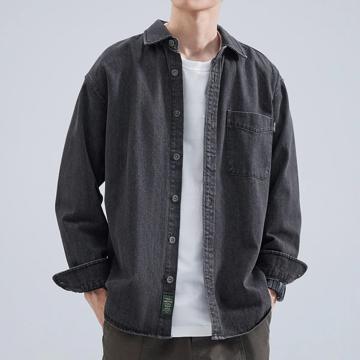 Autumn Loose Casual Washed Denim Shirt Men's Long Sleeve Pure Color Patchwork Jacket Hansca Standard Fit Youth Fashion Cotton...
Autumn Loose Casual Washed Denim Shirt Men's Long Sleeve Pure Color Patchwork Jacket Hansca Standard Fit Youth Fashion Cotton...