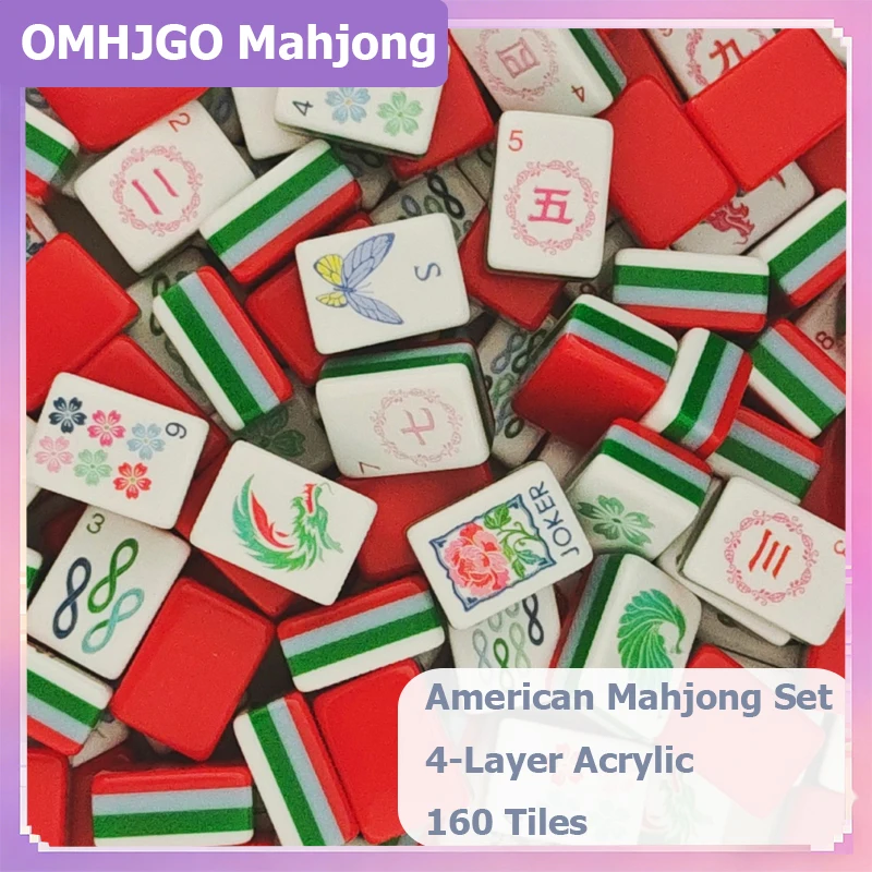 OMHJGO Red Mahjong Tiles 4-Layer Acrylic Luxury Engraved American Mahjong Sets Leisure Home Board Games Gifts Portable Mah Jongg
OMHJGO Red Mahjong Tiles 4-Layer Acrylic Luxury Engraved American Mahjong Sets Leisure Home Board Games Gifts Portable Mah Jongg