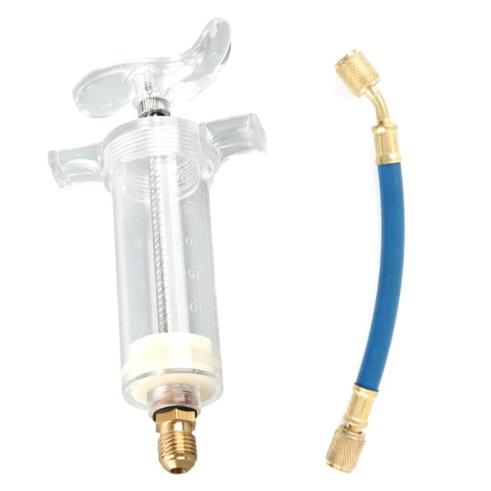 Auto Compressor Oil Dye Injector 30ml 1Oz Coolant Filling Tube Injection Tool with R-134A Low Side Quick Coupler Adapter 1/4 SAE
Auto Compressor Oil Dye Injector 30ml 1Oz Coolant Filling Tube Injection Tool with R-134A Low Side Quick Coupler Adapter 1/4 SAE