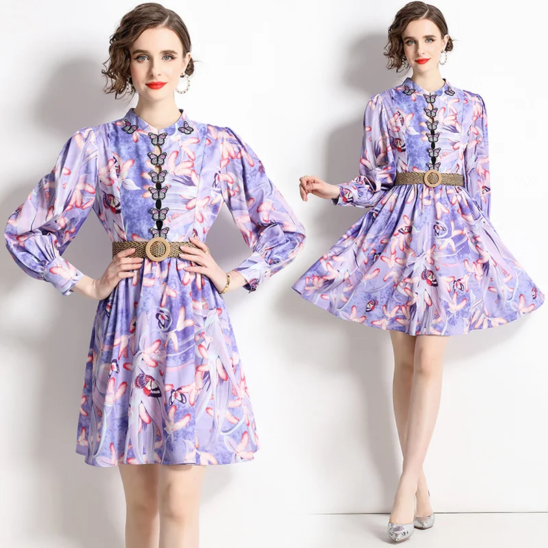New advanced feeling sweet show thin elegant temperament print dress to send belt YSQ8235075
New advanced feeling sweet show thin elegant temperament print dress to send belt YSQ8235075