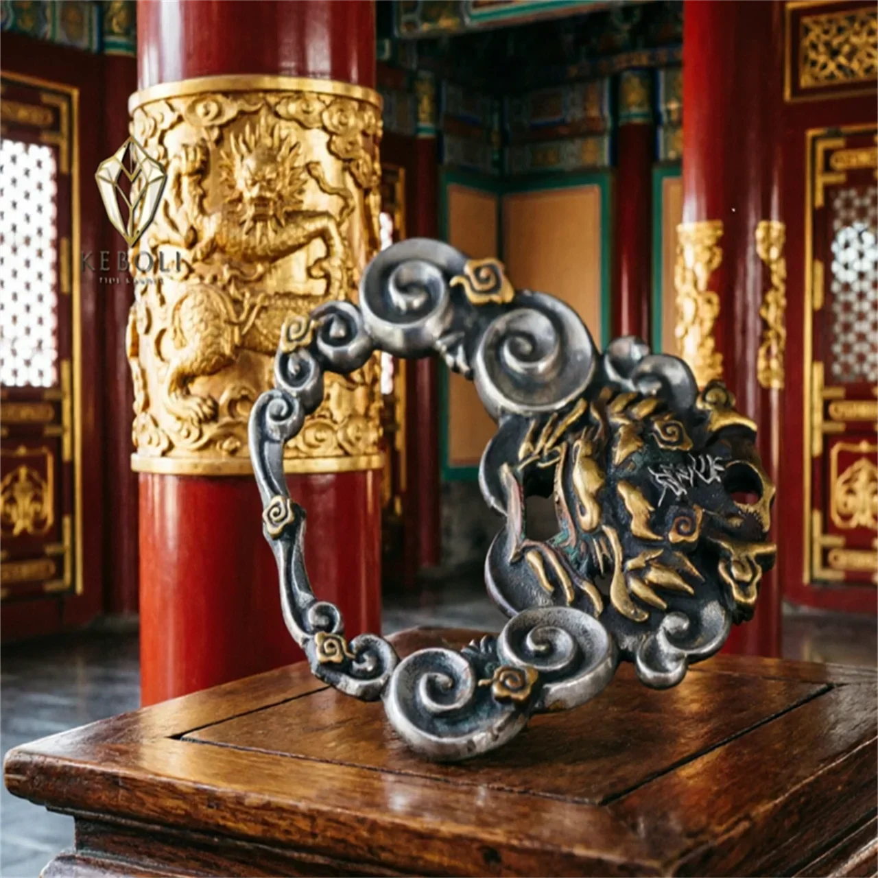 KEBOLI Retro Dragon Ring Handle Traditional Chinese Style Metal Ornament Perfect Gift for Feng Shui Asian Culture Lovers
KEBOLI Retro Dragon Ring Handle Traditional Chinese Style Metal Ornament Perfect Gift for Feng Shui Asian Culture Lovers