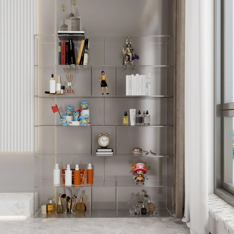 Simple multi-layer acrylic display stand, living room floor shelf, cosmetic storage rack
Simple multi-layer acrylic display stand, living room floor shelf, cosmetic storage rack