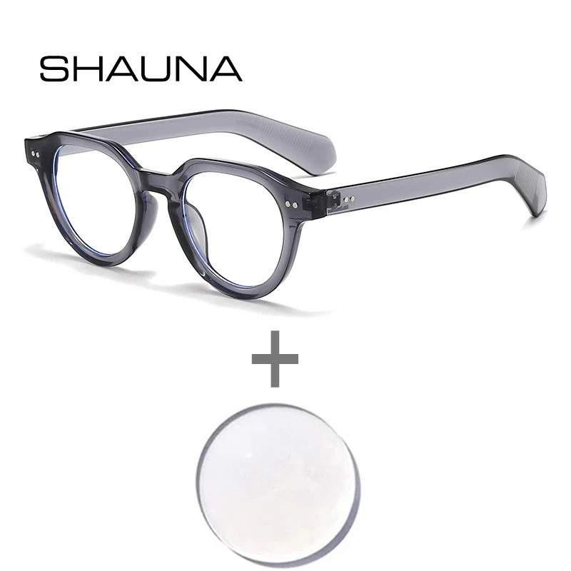 SHAUNA Fashion Oval Women Prescription Glasses Retro Rivets Men Myopia/Hyperopia/Progressive Optical Lens with Recipe
SHAUNA Fashion Oval Women Prescription Glasses Retro Rivets Men Myopia/Hyperopia/Progressive Optical Lens with Recipe