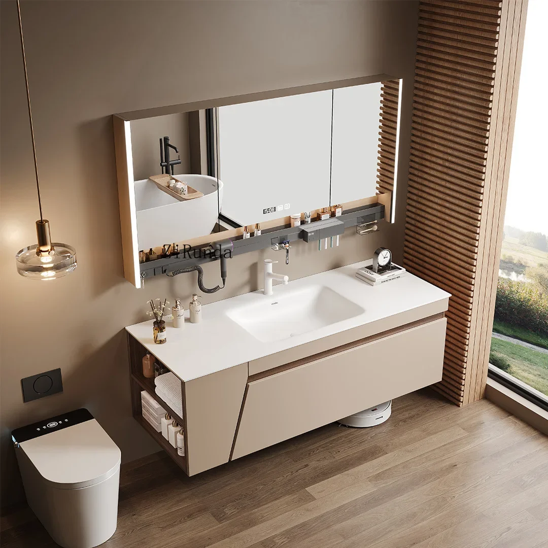 Integrated basin, bathroom cabinet, combination cabinet, solid wood bathroom washbasin, wash basin
Integrated basin, bathroom cabinet, combination cabinet, solid wood bathroom washbasin, wash basin