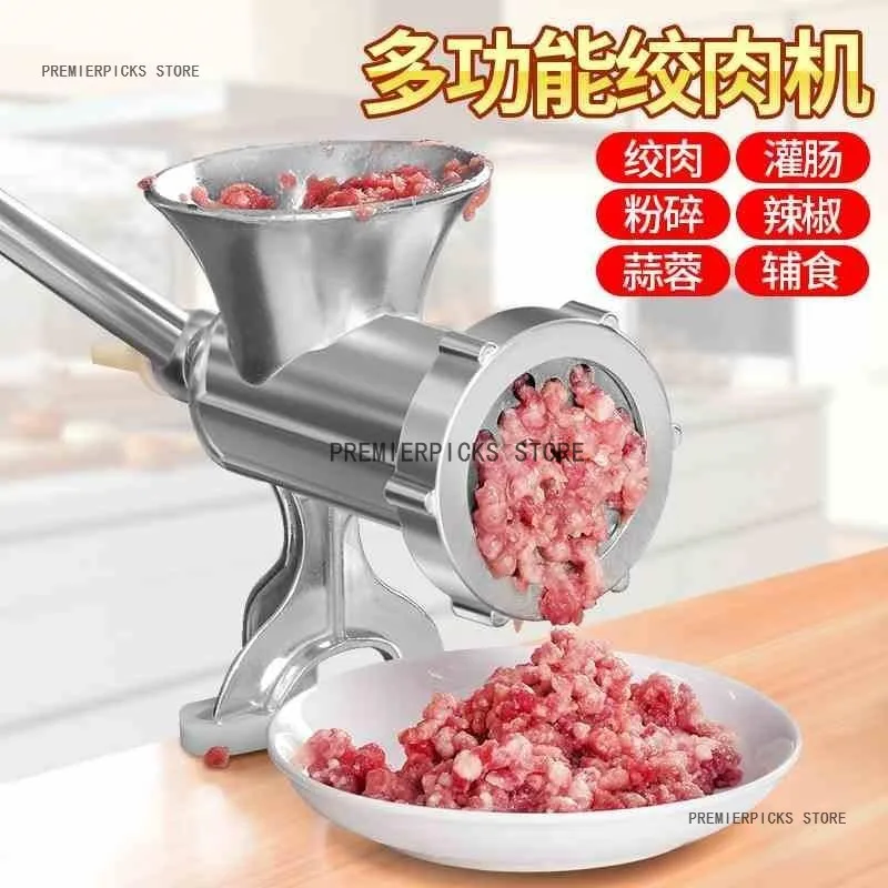 Сверхмощная ручная мясорубка и начинка для колбас с прессом для чеснока, мельницей для перца, измельчителем овощей для домашнего использования на кухне
Сверхмощная ручная мясорубка и начинка для колбас с прессом для чеснока, мельницей для перца, измельчителем овощей для домашнего использования на кухне