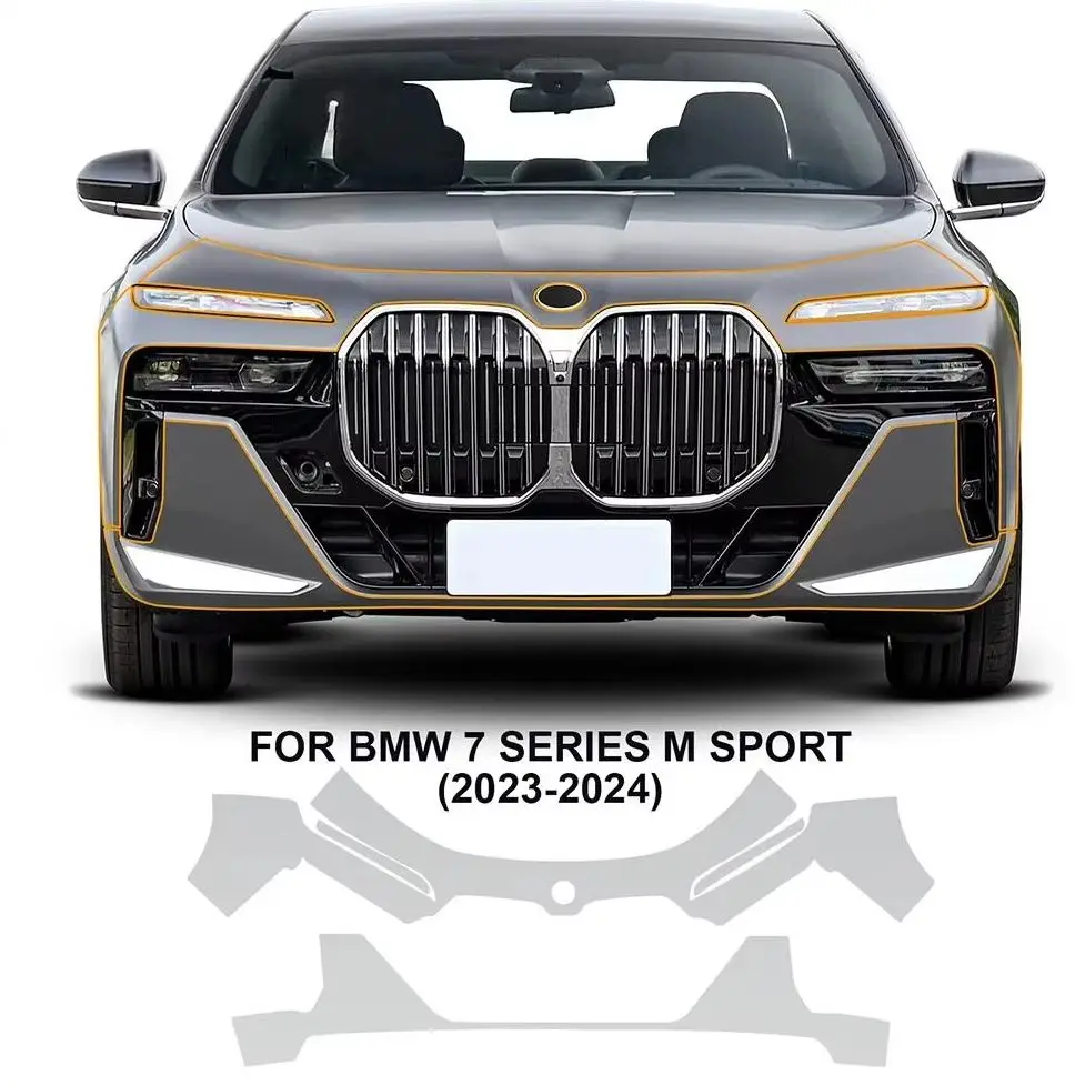 For BMW 7 Series M Sport 2023-2024 TPU Bumper Scratch-Resistant Self-Healing Paint Protection Film Invisible Pre-cut PPF Kit
For BMW 7 Series M Sport 2023-2024 TPU Bumper Scratch-Resistant Self-Healing Paint Protection Film Invisible Pre-cut PPF Kit