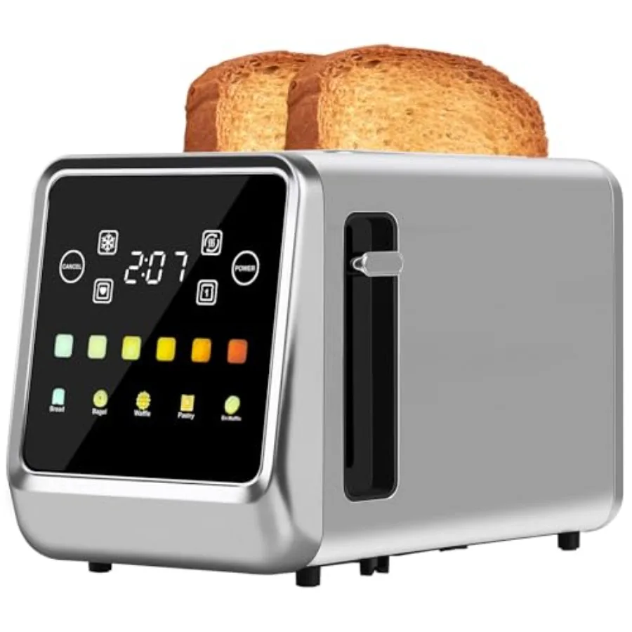 Touch Screen Toaster 2 Slice Bagel Toasters with LCD Display Stainless Steel Smart Digital Toasters with Single Slot Toasting E
Touch Screen Toaster 2 Slice Bagel Toasters with LCD Display Stainless Steel Smart Digital Toasters with Single Slot Toasting E
