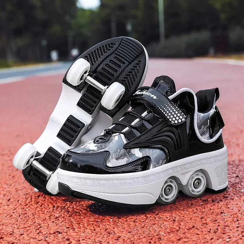 Deformation Roller Skates Men Shoes With 4 Wheels Roller Sneakers Kids Hot Selling Birthday Gifts For Men
Deformation Roller Skates Men Shoes With 4 Wheels Roller Sneakers Kids Hot Selling Birthday Gifts For Men