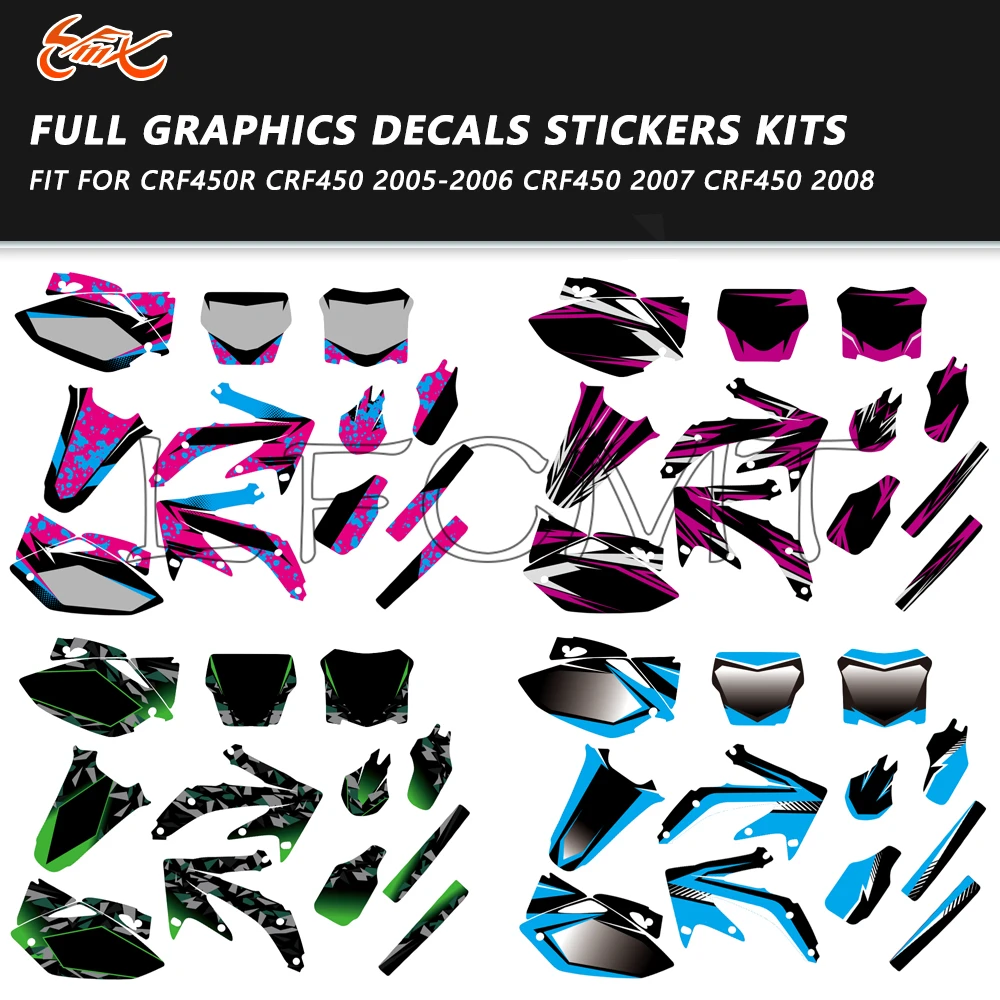 Fit for Honda CRF450 CRF450R CRF 450 450R 2005-2008 06 07 Personalized Motocross Stickers Kit Graphics Decals Sticker Background
Fit for Honda CRF450 CRF450R CRF 450 450R 2005-2008 06 07 Personalized Motocross Stickers Kit Graphics Decals Sticker Background
