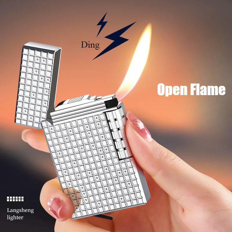 Crisp and Loud Lighter Slanted Flame Inflatable Open Flame Side Sliding Grinding Wheel Cigarette Lighters & Smoking Accessories
Crisp and Loud Lighter Slanted Flame Inflatable Open Flame Side Sliding Grinding Wheel Cigarette Lighters & Smoking Accessories