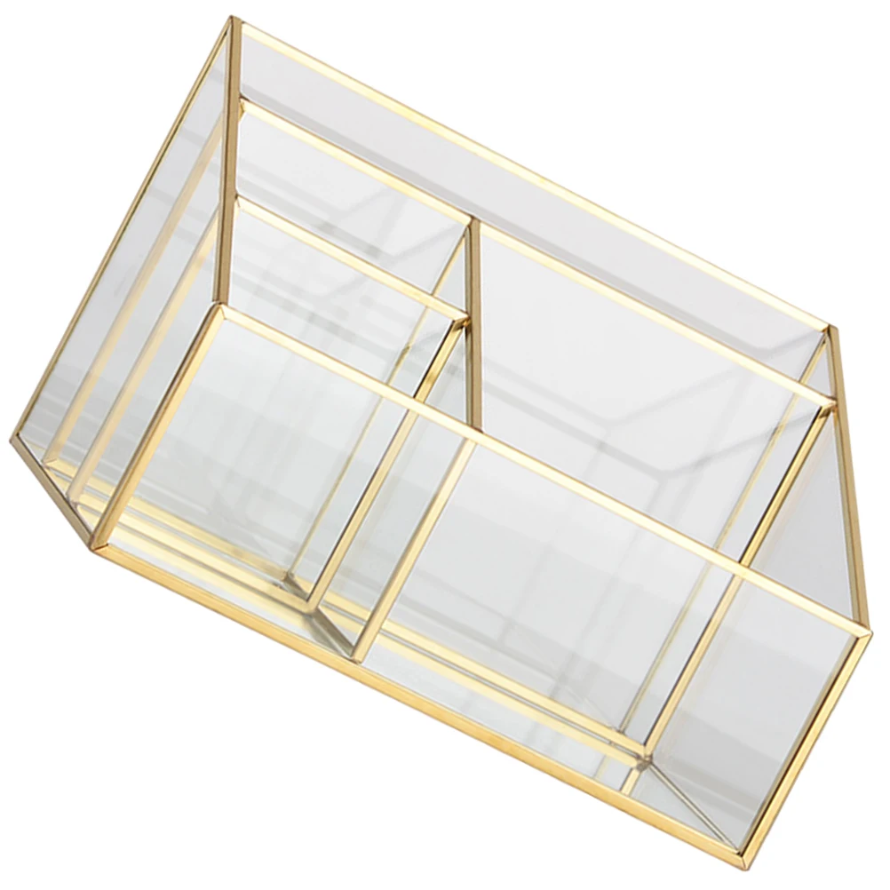 Large Capacity Glass Organizer Transparent Makeup Storage Box Metal Frame Skincare Holder Display Case For Vanity
Large Capacity Glass Organizer Transparent Makeup Storage Box Metal Frame Skincare Holder Display Case For Vanity