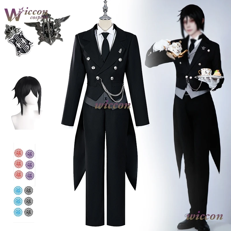 Wona BlackB utler аниме Kuroshitsuji Sebastian Michaelis косплей костюм смокинг Хэллоуин вечерние мужчины демон готический костюм татуировка
Wona BlackB utler аниме Kuroshitsuji Sebastian Michaelis косплей костюм смокинг Хэллоуин вечерние мужчины демон готический костюм татуировка