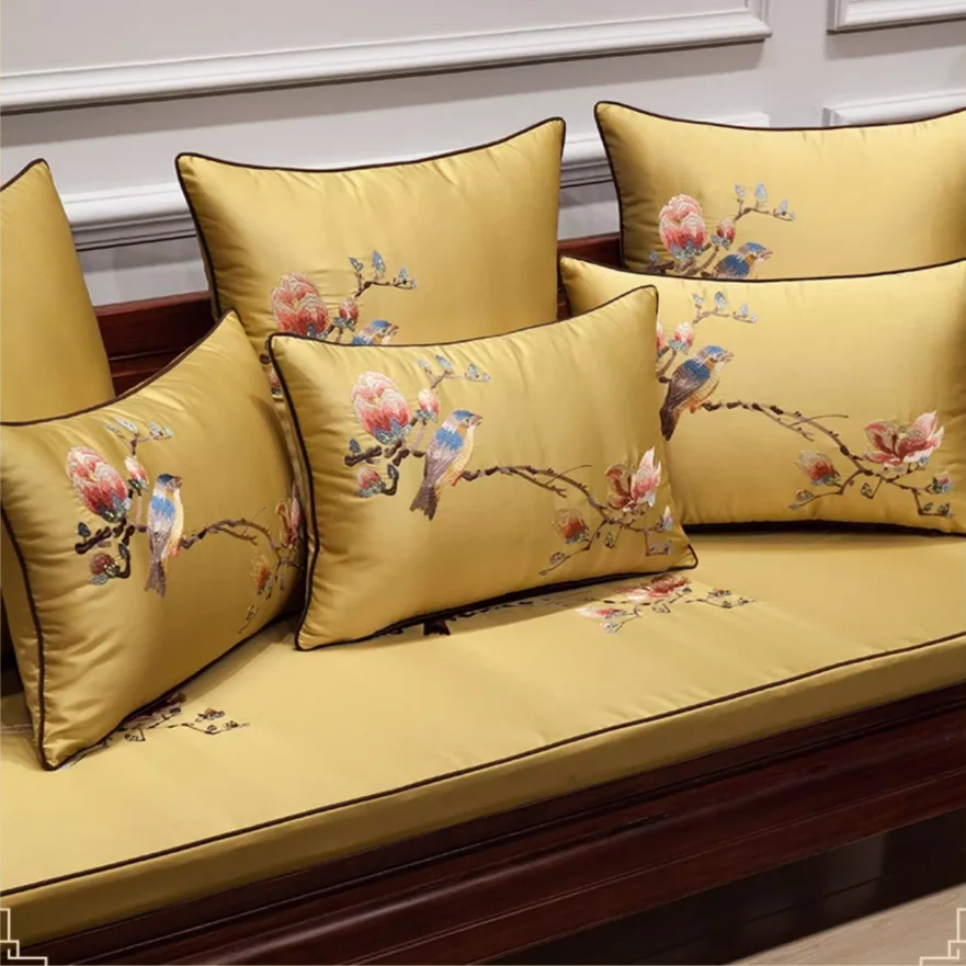 Chinese Style Embroidered Throw Pillow Cushion for Sofa, Bedside Pillow Case, Vintage Oriental Decorative Pillow for Living Room
Chinese Style Embroidered Throw Pillow Cushion for Sofa, Bedside Pillow Case, Vintage Oriental Decorative Pillow for Living Room