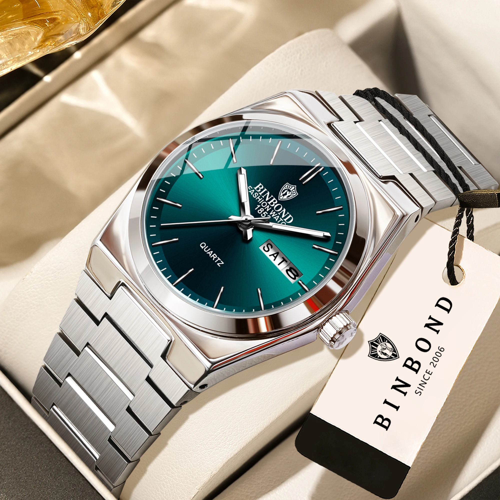 BINBOND Luxury quartz watches for women luminous waterproof auto date week display women's watch reloj ladies' timepiece
BINBOND Luxury quartz watches for women luminous waterproof auto date week display women's watch reloj ladies' timepiece