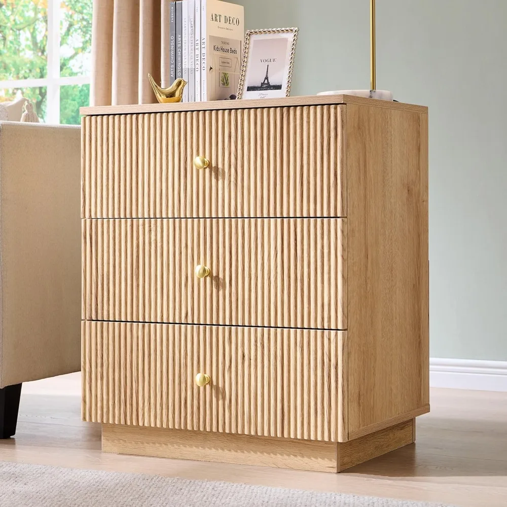 Fluted Night Stand with Charging Station, 21.65" Nightstand with Drawer, 3 Drawer Dresser for Bedroom, Morden End Table Bedside
Fluted Night Stand with Charging Station, 21.65" Nightstand with Drawer, 3 Drawer Dresser for Bedroom, Morden End Table Bedside