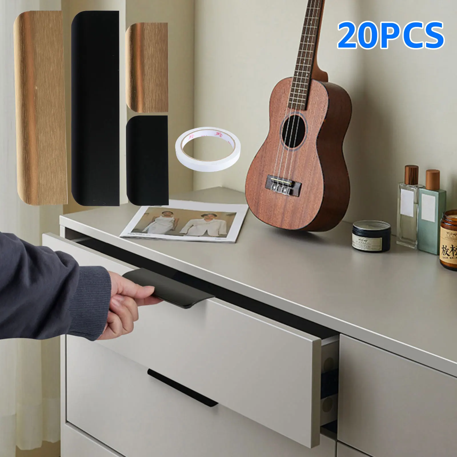 26/20Pcs Edge Finger Pulls Adhesive Drawer Pulls Black/Gold Finger Edge Pulls Aviation Aluminum Concealed Handle No Drill
26/20Pcs Edge Finger Pulls Adhesive Drawer Pulls Black/Gold Finger Edge Pulls Aviation Aluminum Concealed Handle No Drill
