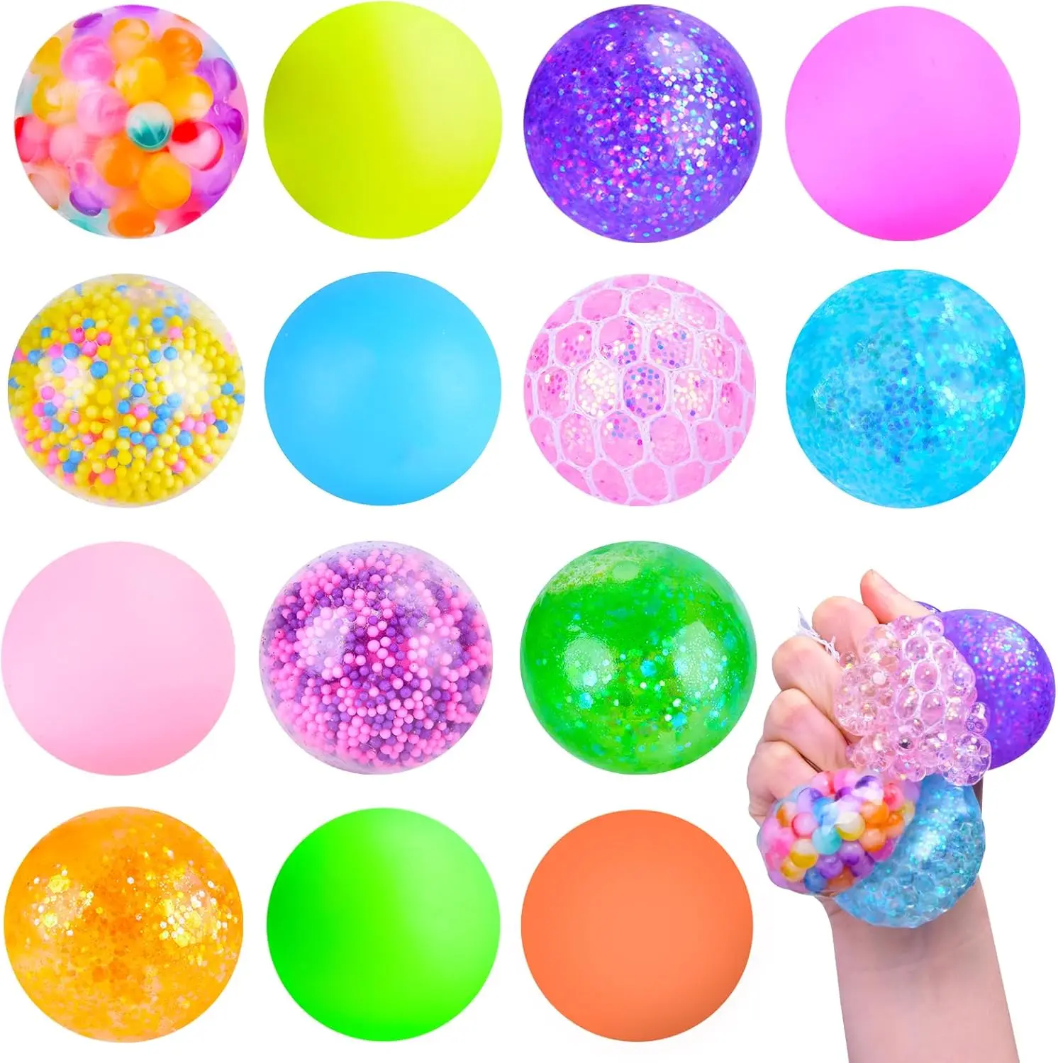 Colorful Stress Relief Balls for Kids and Adults, Bulk Fidget Toys Perfect for Party Favors and Gifts
Colorful Stress Relief Balls for Kids and Adults, Bulk Fidget Toys Perfect for Party Favors and Gifts