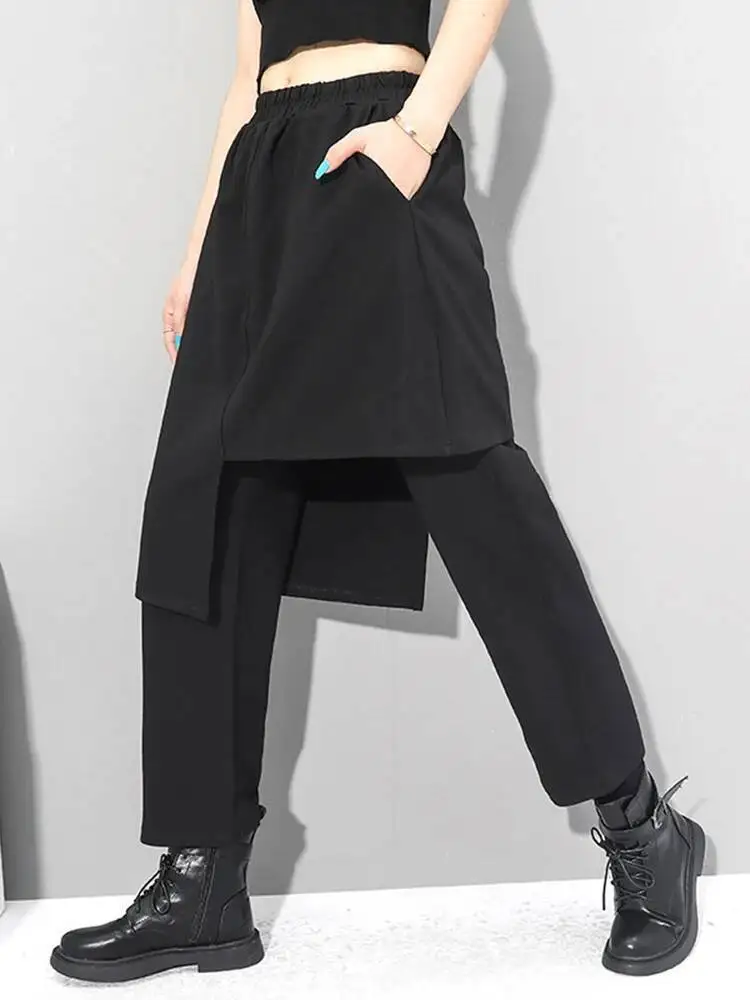Elastic Waist Black High Irregular Long Harem Trousers New Loose Fit Pants Women Fashion Spring Autumn 2026 18PY
Elastic Waist Black High Irregular Long Harem Trousers New Loose Fit Pants Women Fashion Spring Autumn 2026 18PY