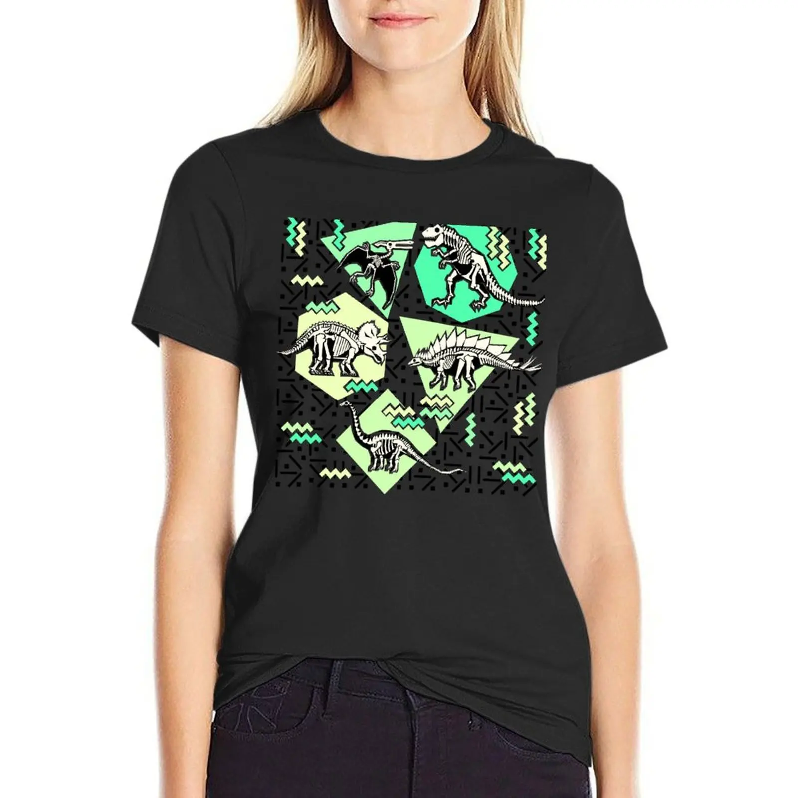 Neon Skeleton Dinosaur Pattern T-shirt tops Blouse summer top t shirts for Women
Neon Skeleton Dinosaur Pattern T-shirt tops Blouse summer top t shirts for Women