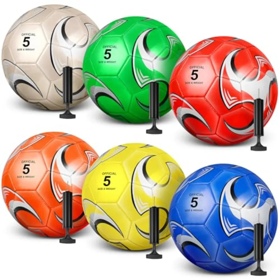 6 Pcs Soccer Ball Bulk//3 Deflated Soccer Balls with Pump for Youth Adult Game Training Practice Football for School Sports Gam
6 Pcs Soccer Ball Bulk//3 Deflated Soccer Balls with Pump for Youth Adult Game Training Practice Football for School Sports Gam