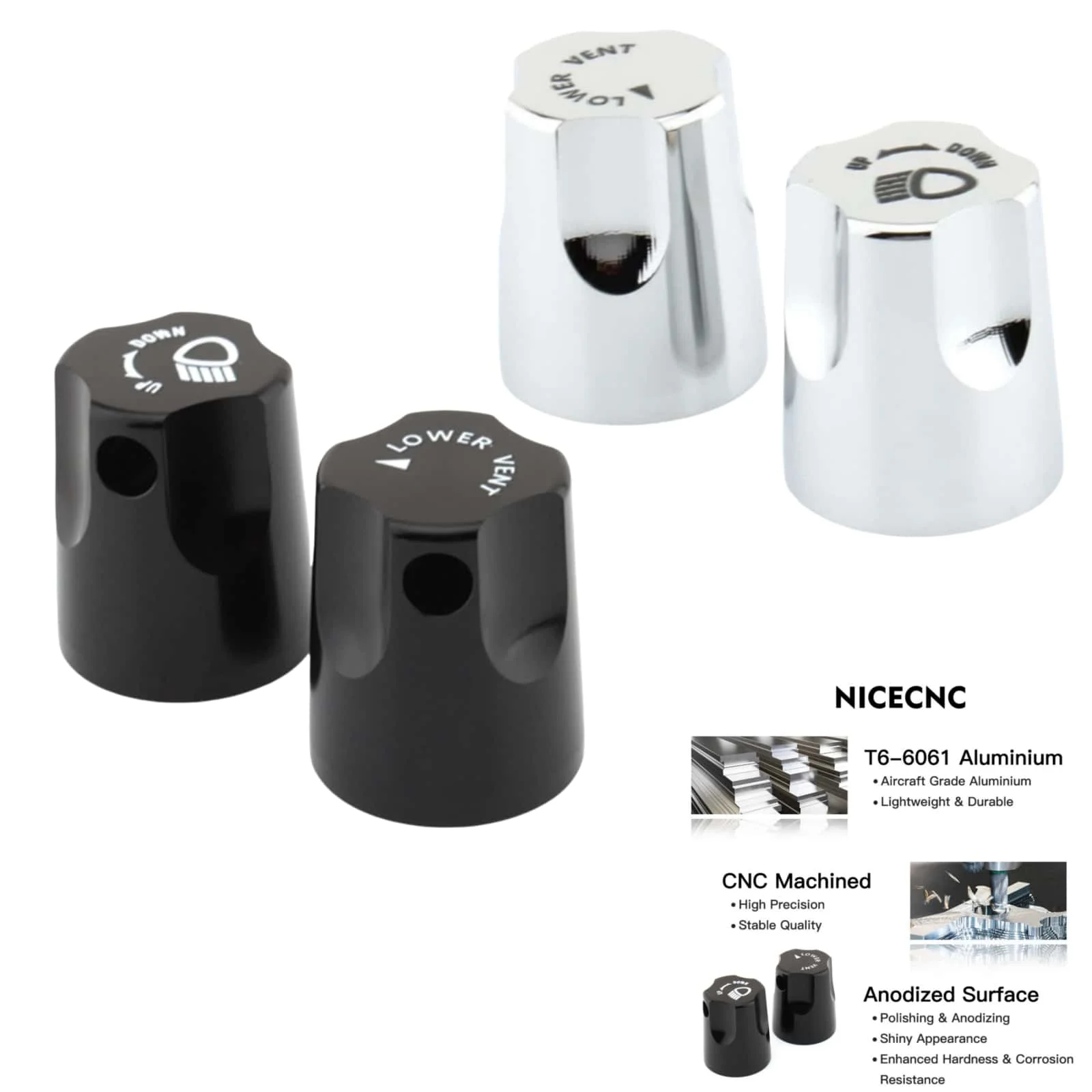 Motorcycle Accessories Headlight Up Down Adjustment Knob Cover For Honda GL1500 Goldwing 1500 1988-2000 Aluminum Black/Chrome
Motorcycle Accessories Headlight Up Down Adjustment Knob Cover For Honda GL1500 Goldwing 1500 1988-2000 Aluminum Black/Chrome
