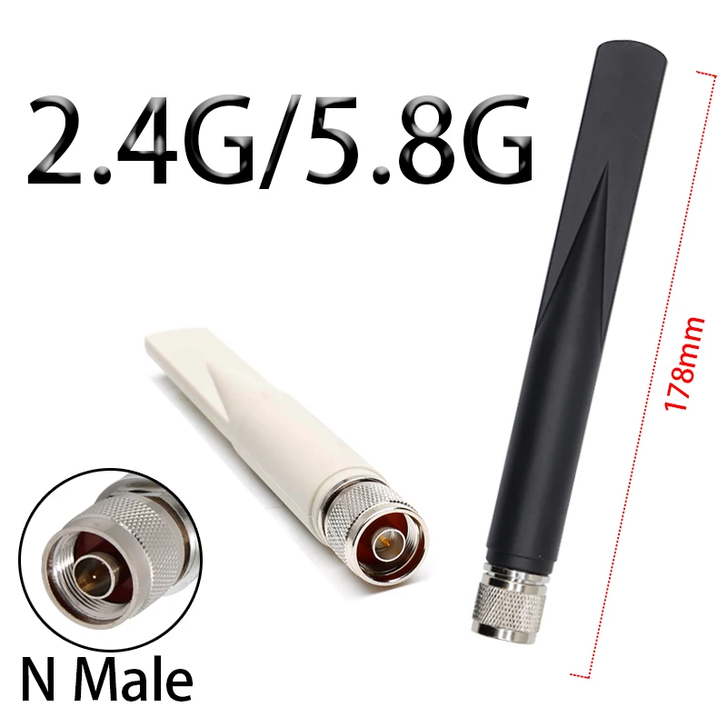 2.4G 5.8GHz double frequency antenna wireless network card signal enhancement receiving bluetooth Router WIFI antenna N Male
2.4G 5.8GHz double frequency antenna wireless network card signal enhancement receiving bluetooth Router WIFI antenna N Male
