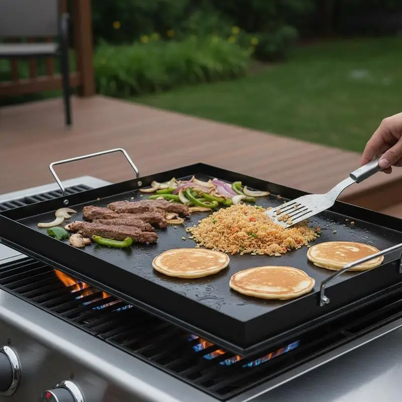 Universal Flat Top Griddle 24x16 inch For Camping Tailgating Party BBQ Carbon Steel Rectangular Plate Dual Handle Design Portable Family Cookware Gas Grill Accessory Outdoor Cooking Equipment
Universal Flat Top Griddle 24x16 inch For Camping Tailgating Party BBQ Carbon Steel Rectangular Plate Dual Handle Design Portable Family Cookware Gas Grill Accessory Outdoor Cooking Equipment