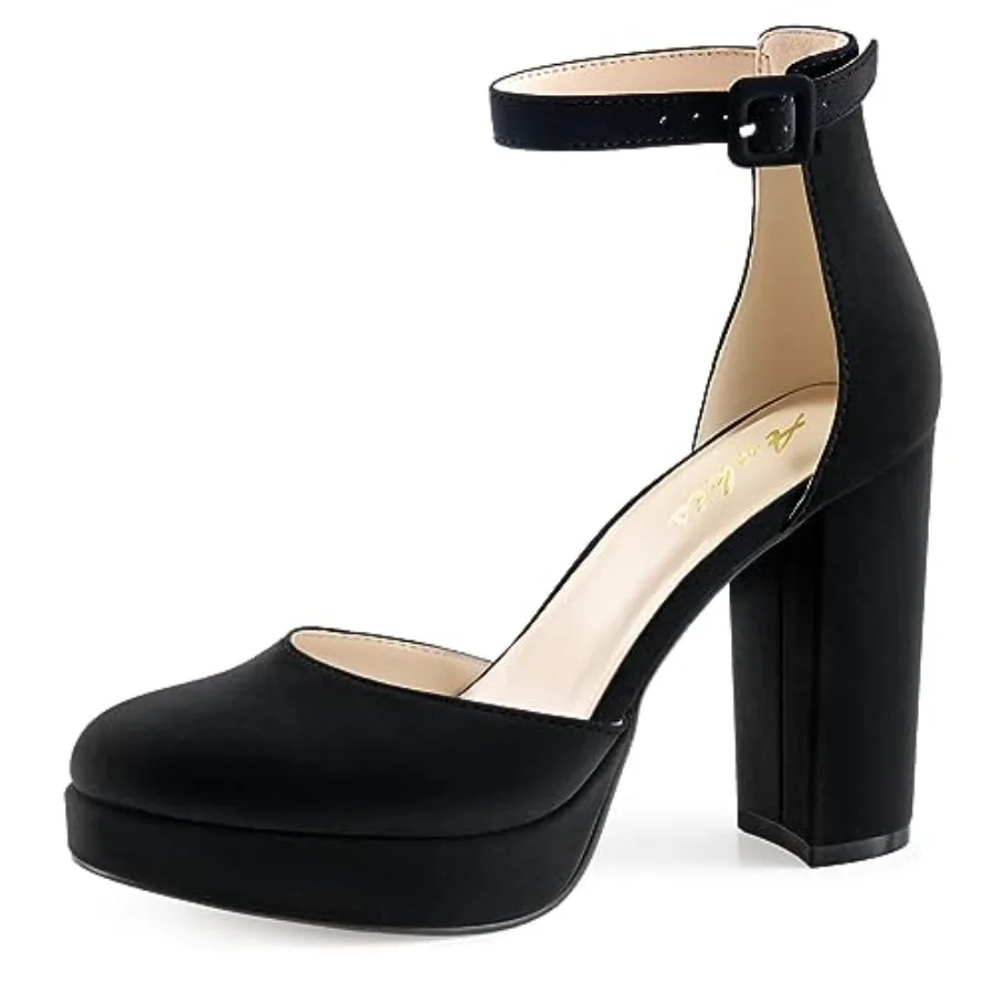 Ankis Black Platform Closed Toe Heels for Women, Womens Heels Closed Round Toe Chunky Block Pumps Shoes, 4 Inch
Ankis Black Platform Closed Toe Heels for Women, Womens Heels Closed Round Toe Chunky Block Pumps Shoes, 4 Inch