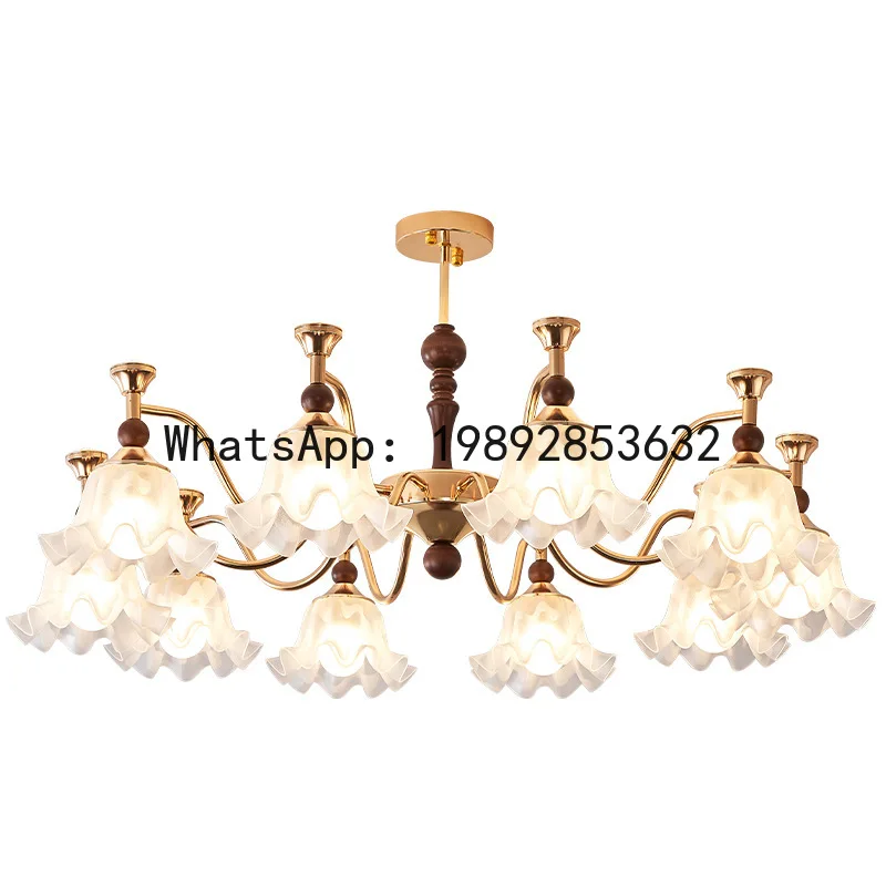 PYJ American retro living room chandelier bedroom dining room lamp French medieval style with projection spotlight
PYJ American retro living room chandelier bedroom dining room lamp French medieval style with projection spotlight