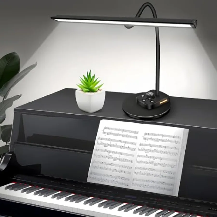 Piano Light, Upgraded LED Piano Lamp for Grand/Upright and Digital Pianos, Music Stand Lamp with Adjustable Gooseneck, Auto-Off
Piano Light, Upgraded LED Piano Lamp for Grand/Upright and Digital Pianos, Music Stand Lamp with Adjustable Gooseneck, Auto-Off