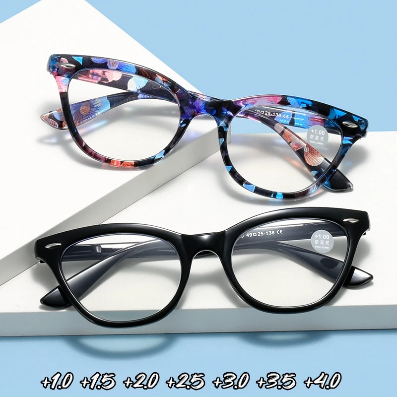 Fashion Retro Presbyopia Glasses Women Anti-blue Light Reading Glasses Transparent Frame Far-sighted Eyeglasses Diopter To +4.0
Fashion Retro Presbyopia Glasses Women Anti-blue Light Reading Glasses Transparent Frame Far-sighted Eyeglasses Diopter To +4.0