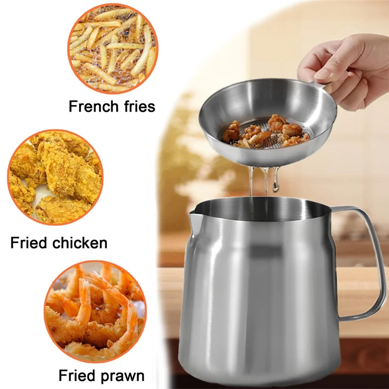 【TODAY-ONLY!】For Kitchen Compatible 50Oz/1.5L 304 Stainless Steel 3In1 Oil Strainer Pot Multifunctional, Deep Frying Basket, Gre
【TODAY-ONLY!】For Kitchen Compatible 50Oz/1.5L 304 Stainless Steel 3In1 Oil Strainer Pot Multifunctional, Deep Frying Basket, Gre