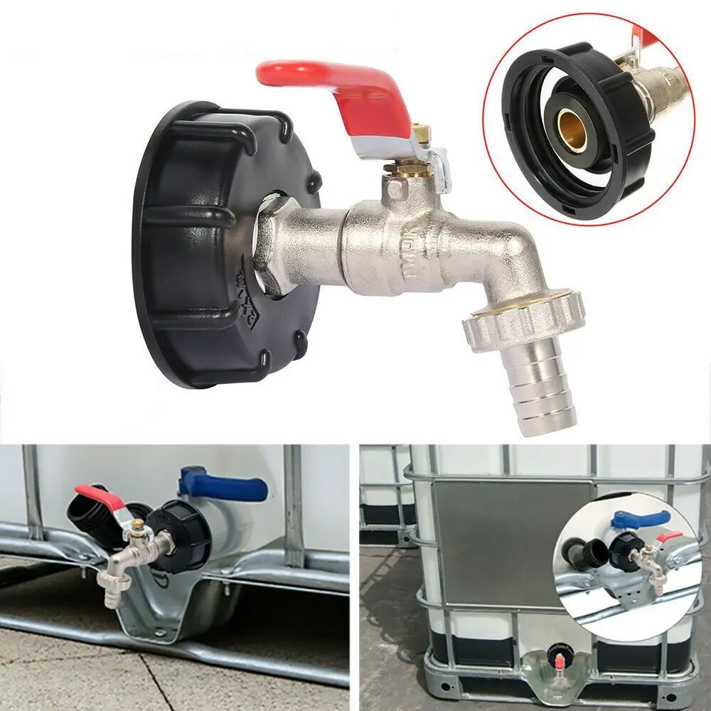 S60*6 Coarse Thread IBC Tank Tap Adapter Replacement Valve Fitting Garden Tap 1/2'' 3/4'' Connector Water Butt Tap Household
S60*6 Coarse Thread IBC Tank Tap Adapter Replacement Valve Fitting Garden Tap 1/2'' 3/4'' Connector Water Butt Tap Household