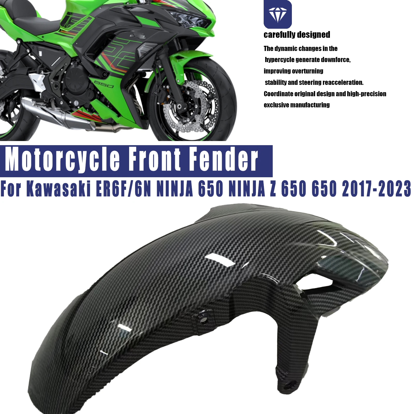 Motorcycle Front Wheel Fender Mudguard Splash Guard Fairing Fit For Kawasaki Z650/Ninja650 ER6F/6N NINJA 650 2017-2023
Motorcycle Front Wheel Fender Mudguard Splash Guard Fairing Fit For Kawasaki Z650/Ninja650 ER6F/6N NINJA 650 2017-2023